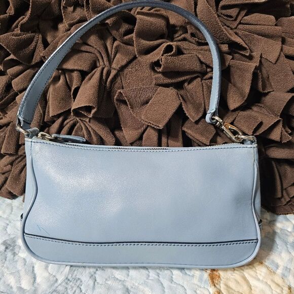2002 Vintage Y2K Coach Demi Shoulder Bag in Blue Glovetanned Leather - Picture 1 of 8